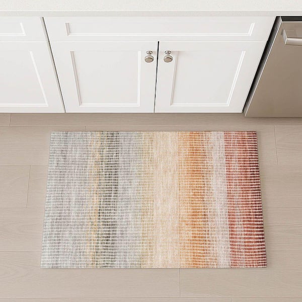 Chantille Machine Washable Indoor/Outdoor Abstract ACN2313 Terracotta 2 ft. x 3 ft. Accent Rug