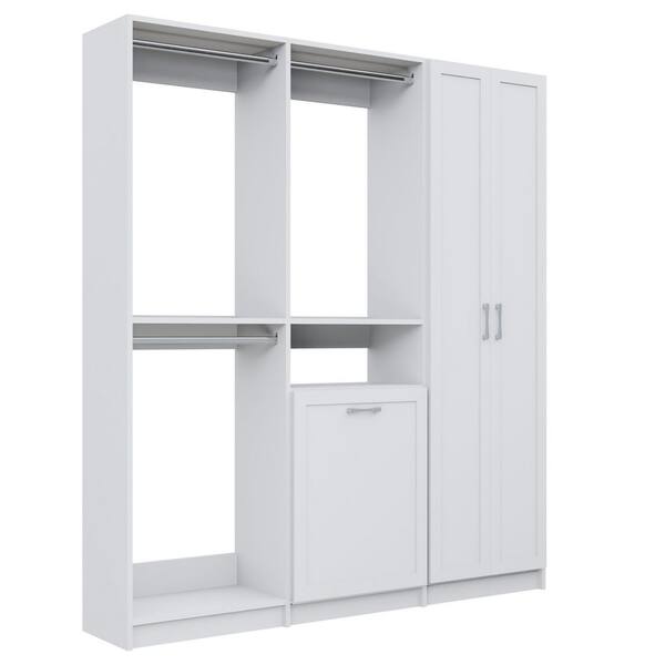 新品　PP* closet MODULAR CLOSETS Alto Laundry Room 54 in W White Double Hang, Hang