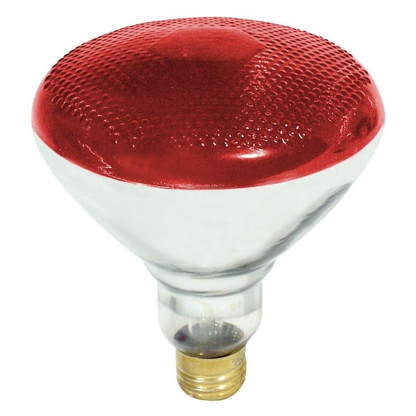 Feit Electric 100-Watt PAR38 Red Incandescent Flood Light Bulb