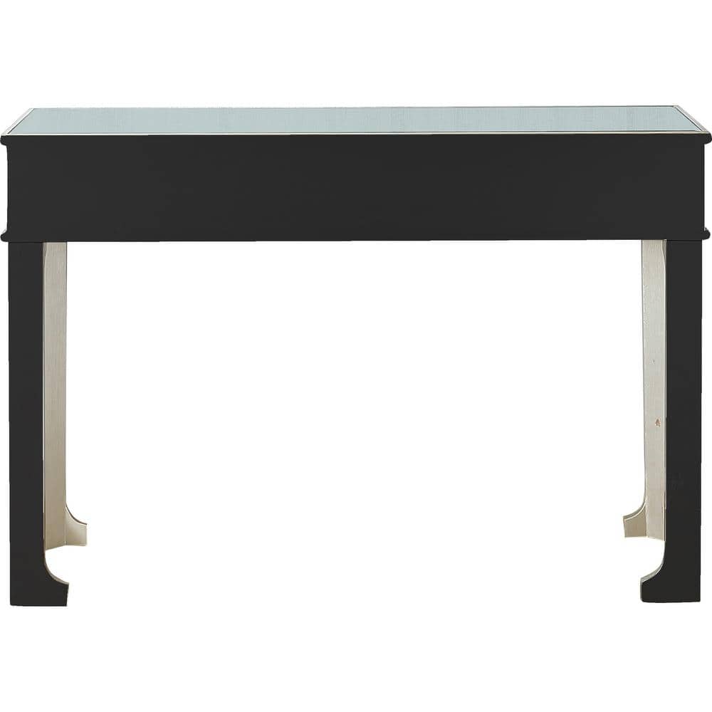 Aubrey Mirrored Glass Hallway Console Table with Storage