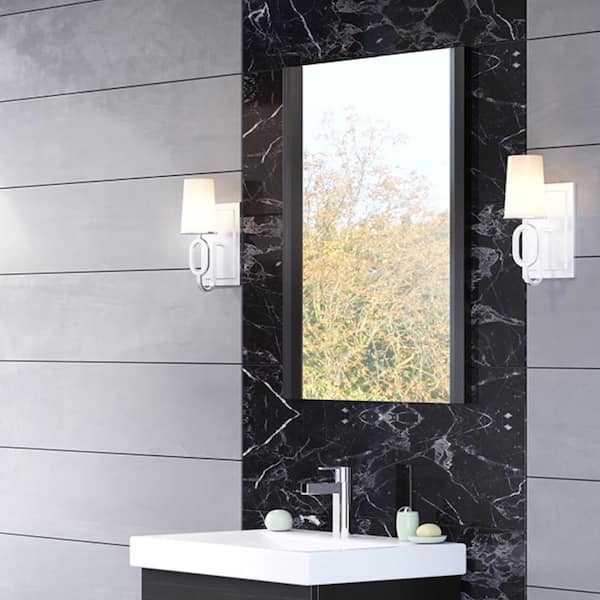 203102 Mirror, Home Depot Bathroom Mirrors Black