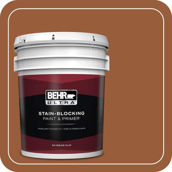 BEHR ULTRA 5 gal. #240D-7 Chestnut Stallion Flat Exterior Paint & Primer
