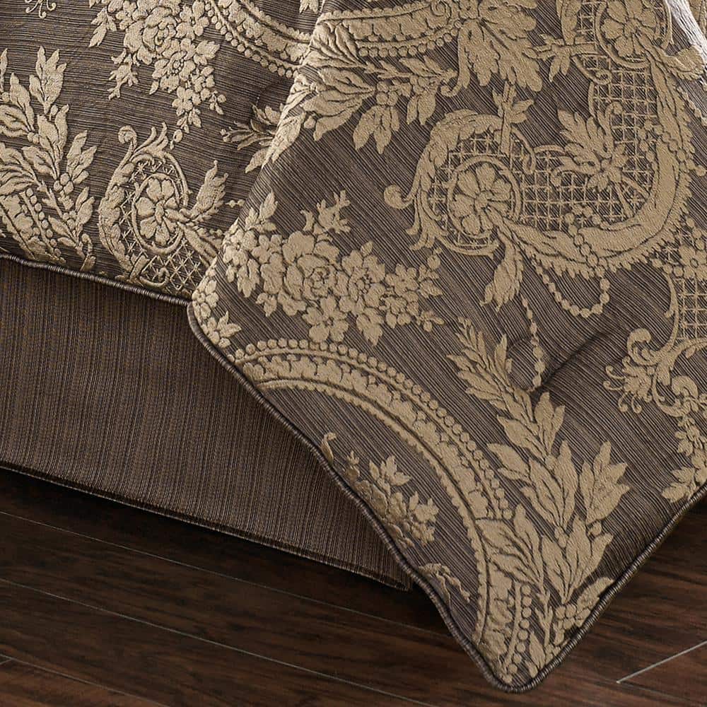 King Mink Brown 4Pc Comforter Set with Satin Cord