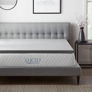 Lucid 2-In Bamboo Charcoal and Aloe Infused Memory Foam Topper Deals