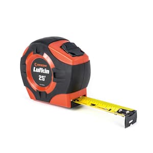 Lufkin P1000 Series 1 in. x 25-ft. Hi-Viz Orange Yellow Clad A5-Blade Power Return Tape Measure