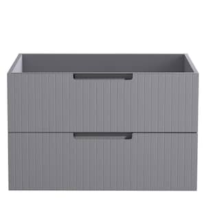 29 in. D x 17.9 in. W x 18.5 in. H MDF Floating Bath Vanity Cabinet Without Top in Gray with 2-Drawers