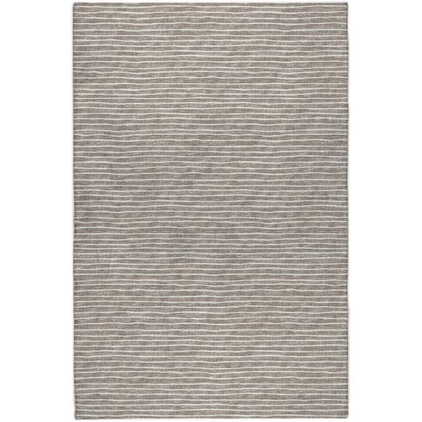 Dream Shag Premium Machine Washable Abstract ADS138 Taupe 3 ft. x 5 ft. Area Rug