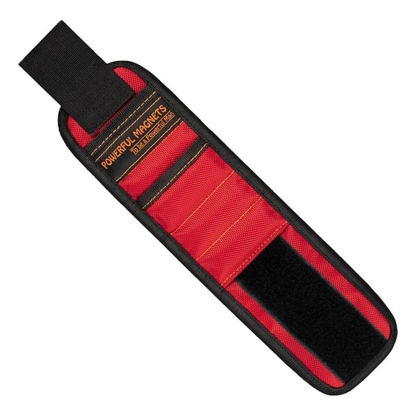 Black Polyester Magnetic Tool Wristband Accessory Type for Holding Screws Nails Bolts Gadgets (1-Piece)