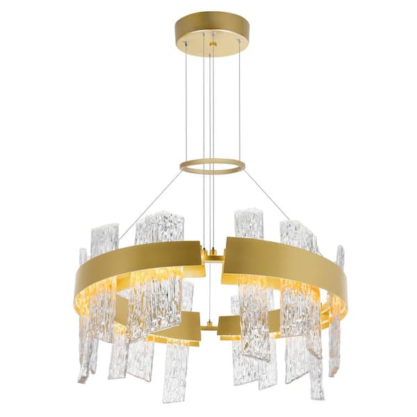 Guadiana 24 in LED Satin Gold Chandelier