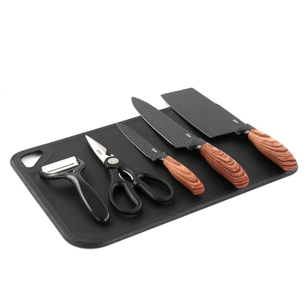 6pcs, Kitchen Knife Set, Paring Knife, Chef Knife, Meat Cleaver, Kitchen  Scissors, And More, Stainless Steel Utility Knives, Professional Kitchen  Uten