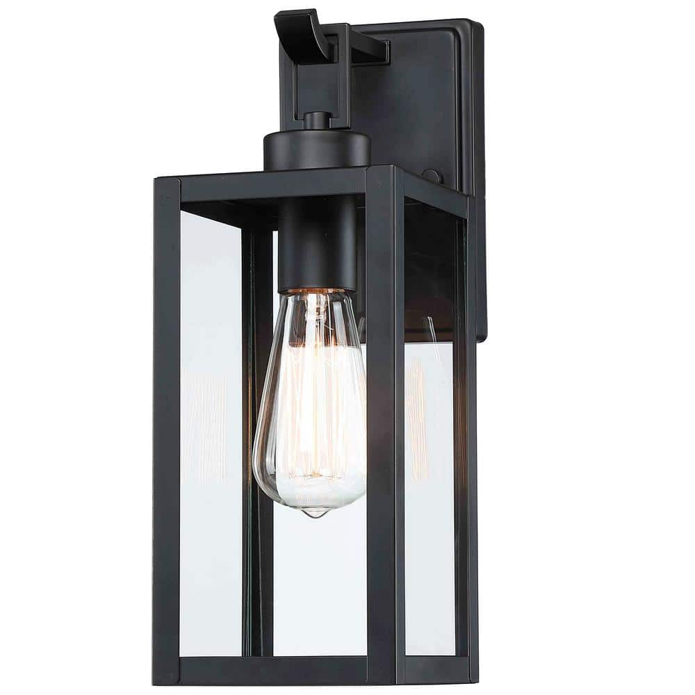 Pia Ricco 1Light Black Outdoor Wall Sconces Fixture 60Watt Max 1JAY
