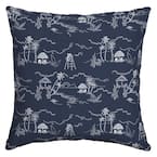 Beach Scene Square Outdoor Throw Pillow (2-Pack)