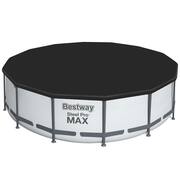 Steel Pro MAX 168 in. Round 48 in. D Above Ground Swimming Metal Frame Pool Set
