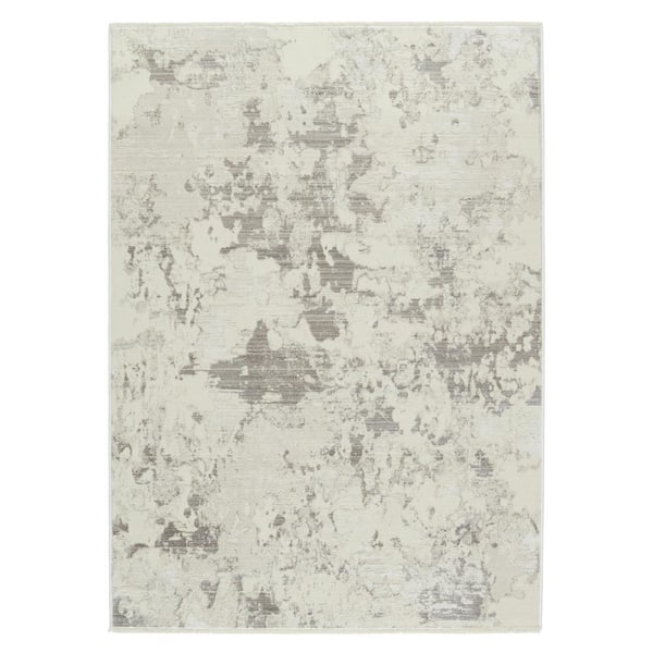 VIBE BY JAIPUR LIVING Evora Gray/Cream 9 ft. 6 in. x 13 ft. Abstract Rectangle Area Rug