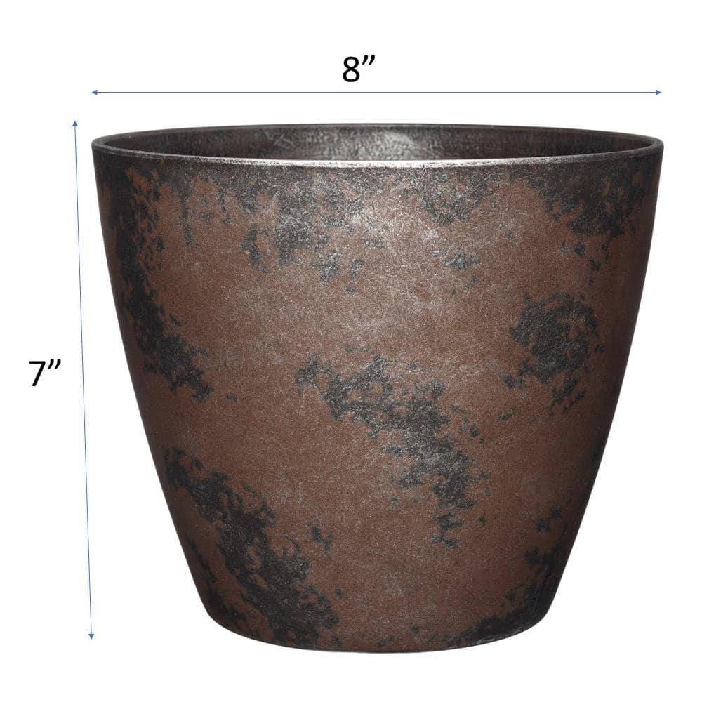 Vogue 8" Northern Lights Round Resin Planter
