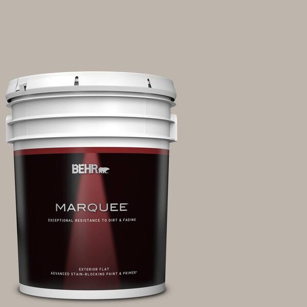 BEHR MARQUEE 5 gal. #PPU18-12 Graceful Gray Flat Exterior Paint & Primer