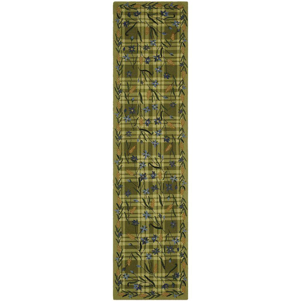 UPC 683726000020 product image for Chelsea 3 ft. x 10 ft. Green Botanical Lattice Runner Rug | upcitemdb.com
