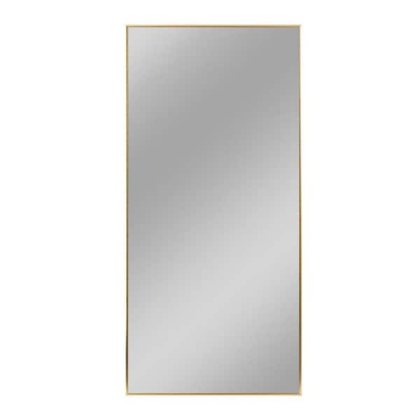 EPOWP 71 in. W x 34 in. H Rectangular Aluminum Framed Wall Bathroom Vanity Mirror in Gold