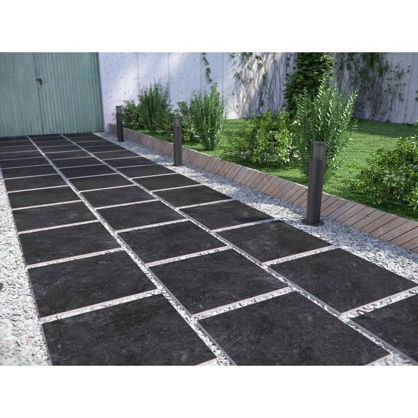 Vulkon Nero 24 in. x 24 in. Matte Porcelain Paver Tile (14 pieces / 56 sq. ft. / pallet) Vulkon Nero 24 in. x 24 in. Matte Porcelain Paver Tile (14 pieces / 56 sq. ft. / pallet)