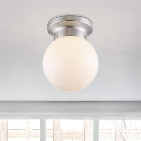 45W Equivalent 6 in. Brushed Nickel Integrated LED Flush Mount