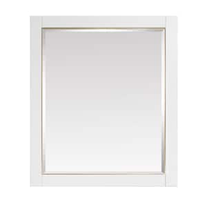 Allie 28 in. W x 32.00 in. H Framed Rectangular Beveled Edge Bathroom Vanity Mirror in White