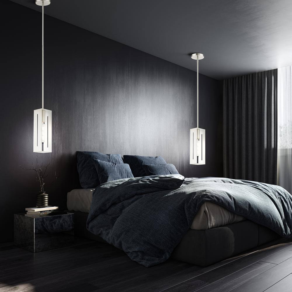 Soma Brushed Nickel and Glass Single Light Pendant