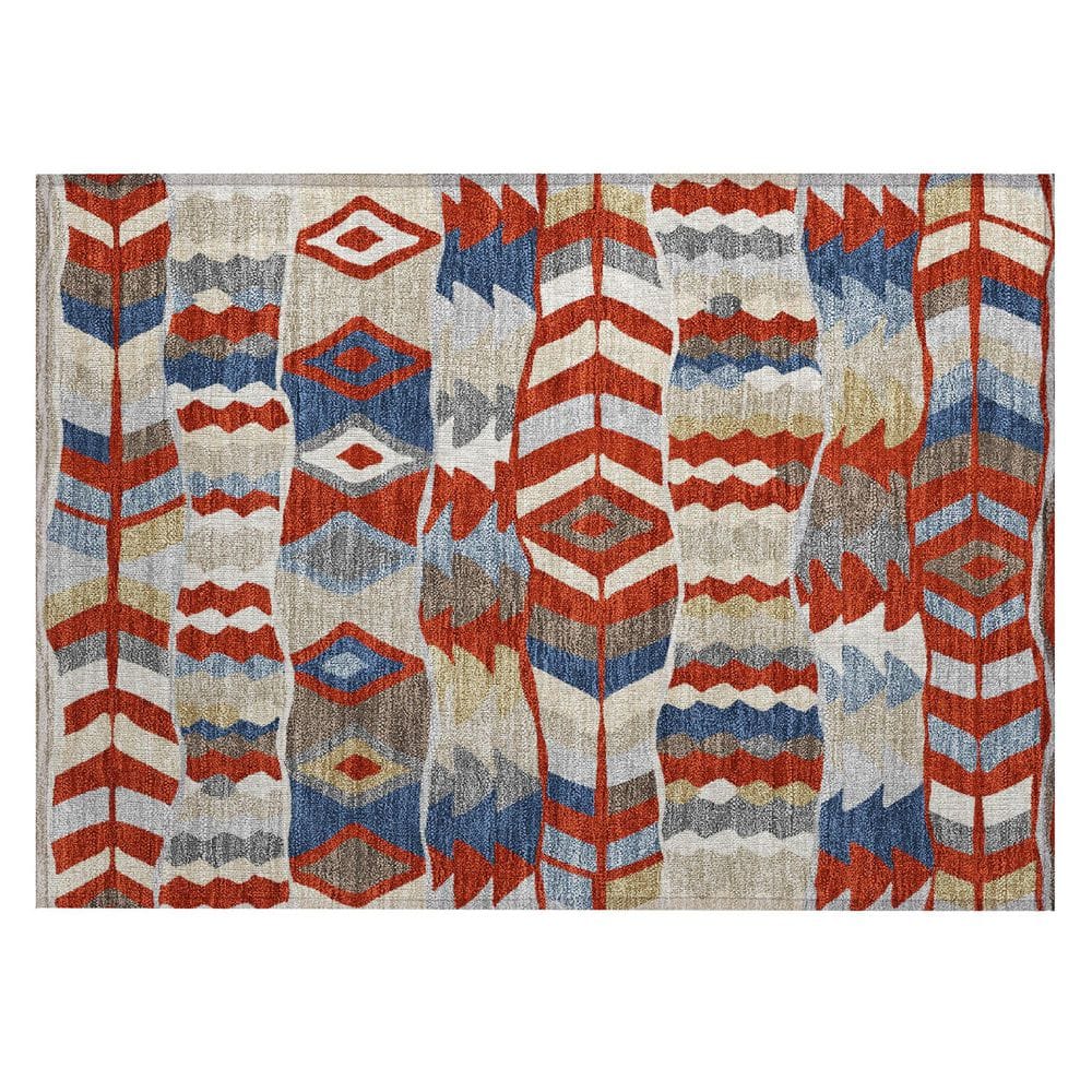 Chantille Machine Washable Indoor/Outdoor Abstract ACN2844 Red 3 ft. x 4 ft. Area Rug price history on PriceWatchPro