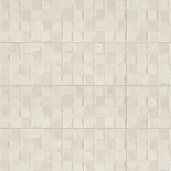 Bedrosians Calix Rectangle Matte Beige 12 in. x 36 in. 3D Ceramic Wall Tile (11.62 sq. ft./Case)