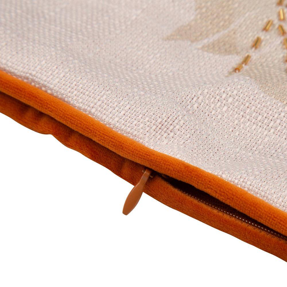 Autumn Harvest Embroidered Pumpkin Polyester Pillow Cover