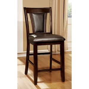 Brent II Dark Cherry and Espresso Transitional Style Counter Height Chair (2-Pack)