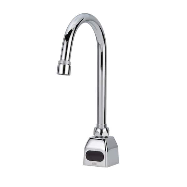 Zurn AquaSense Battery Powered Touchless Single Hole Gooseneck Bathroom Faucet with 0.5 GPM Aerator in Chrome