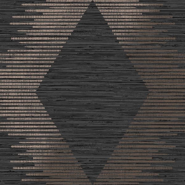 Superfresco Easy Serenity Geo Black and Rose Gold Non-Woven Paper Removable Wallpaper