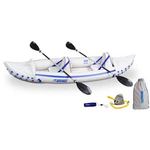 330 Pro 2-Person Inflatable Sport Kayak Canoe Boat with Pump and Oars