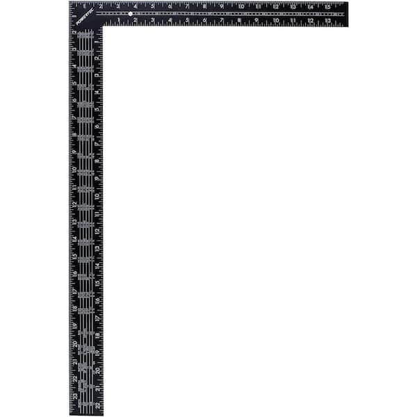 POWERTEC 24 in. x 16 in. Steel L Shaped Framing Square with Rafter