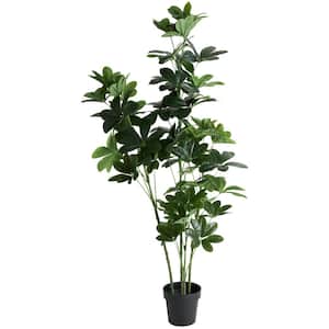 63 in. H Tall Money Tree Artificial Tree with Black Pot