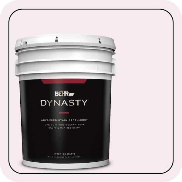 BEHR DYNASTY 5 gal. #690C-1 Sweet Illusion Matte Interior Stain-Blocking Paint & Primer