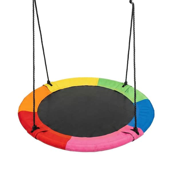maocao hoom Multi-Person Saucer swing 40 in. Rainbow Y-P422348