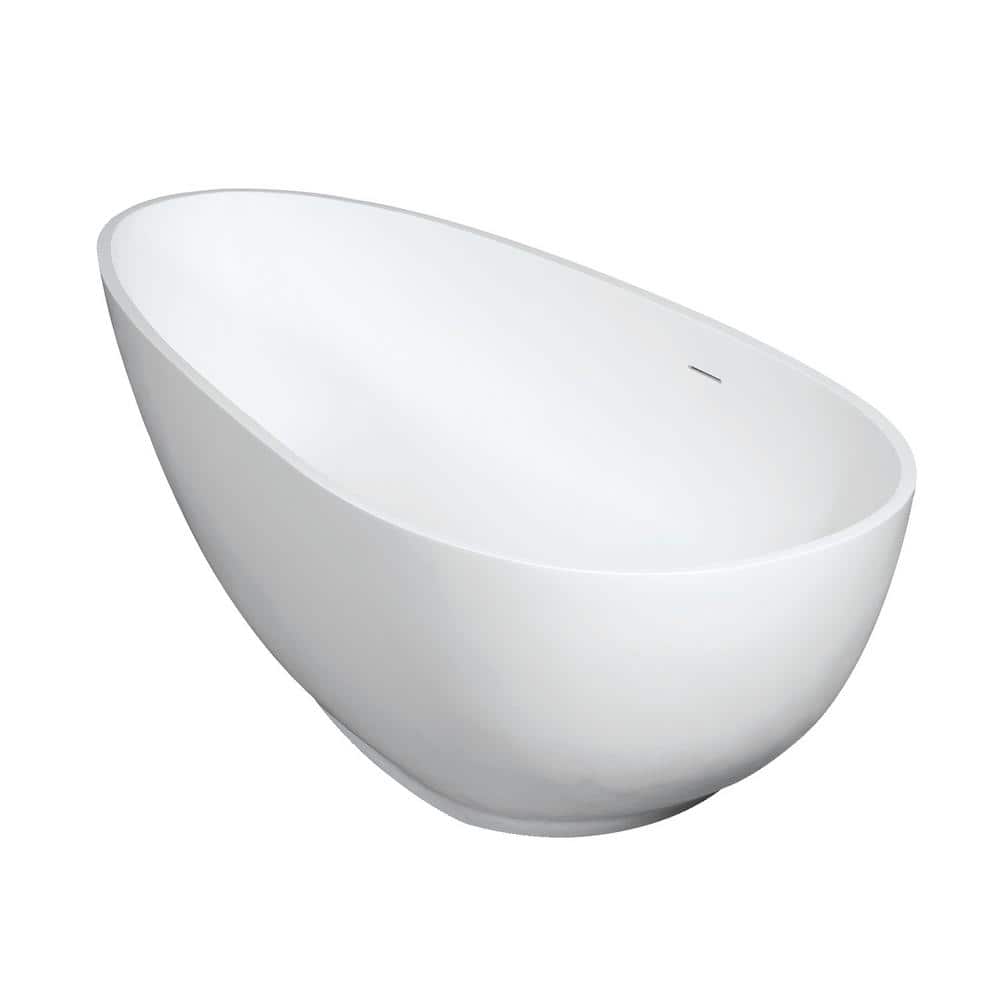 Arcticstone 67 in. Solid Surface Flatbottom Freestanding Bathtub in White price history on PriceWatchPro