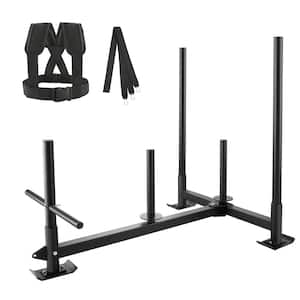 Weight Training Sled Pull Push Power Sled with Handle Fitness Strength Resistance Training Fit for 2 in. Weight Plate