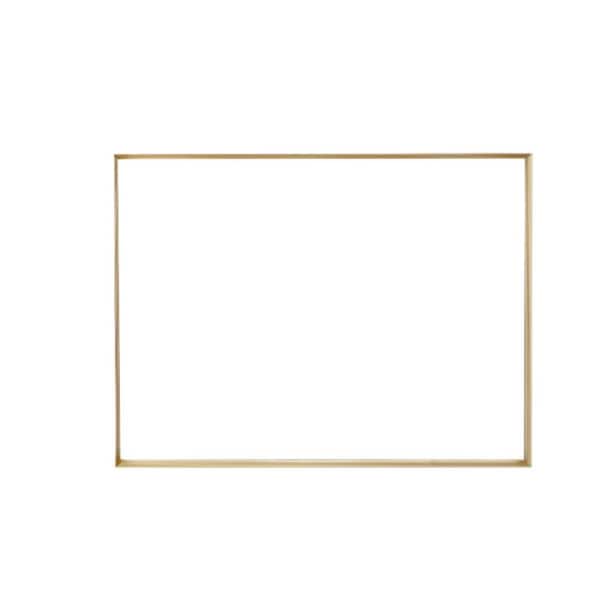 Unbranded Beautiful Gold 40 in. W x 30 in. H Contemporary Rectangular Aluminum Framed Mirror for Bathroom Decor