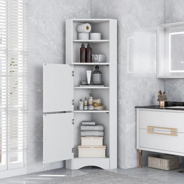 Livingandhome Freestanding Tall Bathroom Storage Cabinet W 350 x D