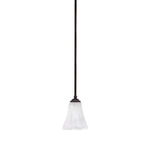Clevelend 100-Watt 1-Light Brown Pendant Mini Pendant Light with 5" Italian Ice Glass Shade and Light Bulb Not Included