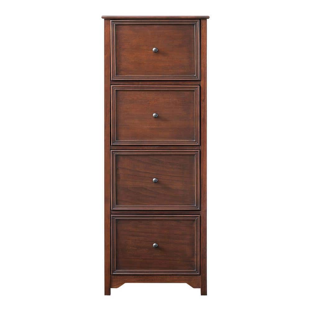 Home Decorators Collection Bradstone 4 Drawer Walnut Brown Wood File Cabinet -  JS-3422-C