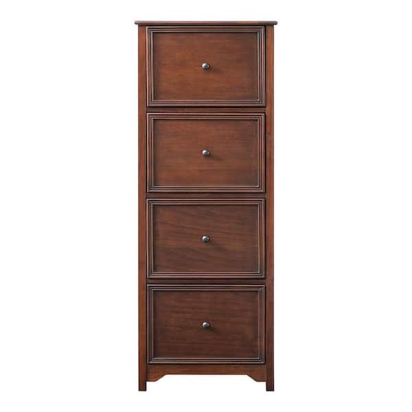 Home Decorators Collection Bradstone 4 Drawer Walnut Brown Wood File Cabinet Js 3422 C The