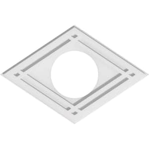 22 in. W x 14-5/8 in. H x 7 in. ID x 1 in. P Diamond Architectural Grade PVC Contemporary Ceiling Medallion