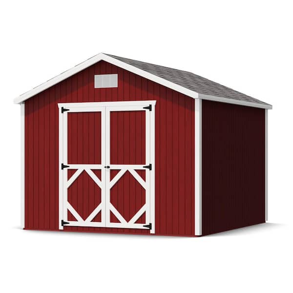Classic Gable 10 ft. x 10 ft. Outdoor Wood Storage Shed Precut Kit with Floor (100 sq. ft.)