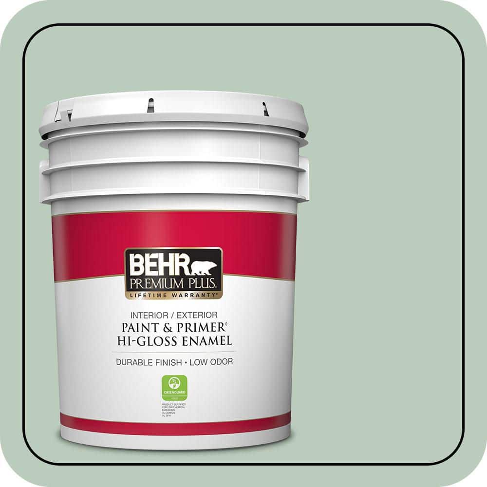5 gal. #MQ3-49 Jade Tinge Hi-Gloss Enamel Interior/Exterior Paint & Primer price history on PriceWatchPro