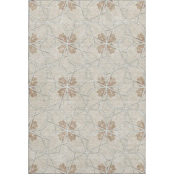 Addison Rugs Mayfield Premium Machine Washable Abstract AMF958 Beige 10 ft. x 14 ft. Area Rug