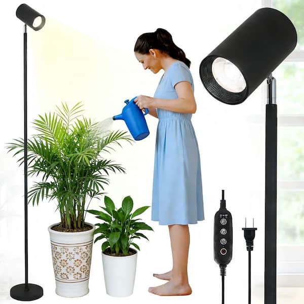 6-Level Height Grow Lights Stand for Indoor Plants w/20-Watt COB Plant Light Bulb,4/8/12H Timer for Large Plant Seedling