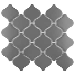 Metro Lantern Matte Dark Grey 9-1/2 in. x 10-3/4 in. Porcelain Mosaic Tile (14.6 sq. ft./Case)